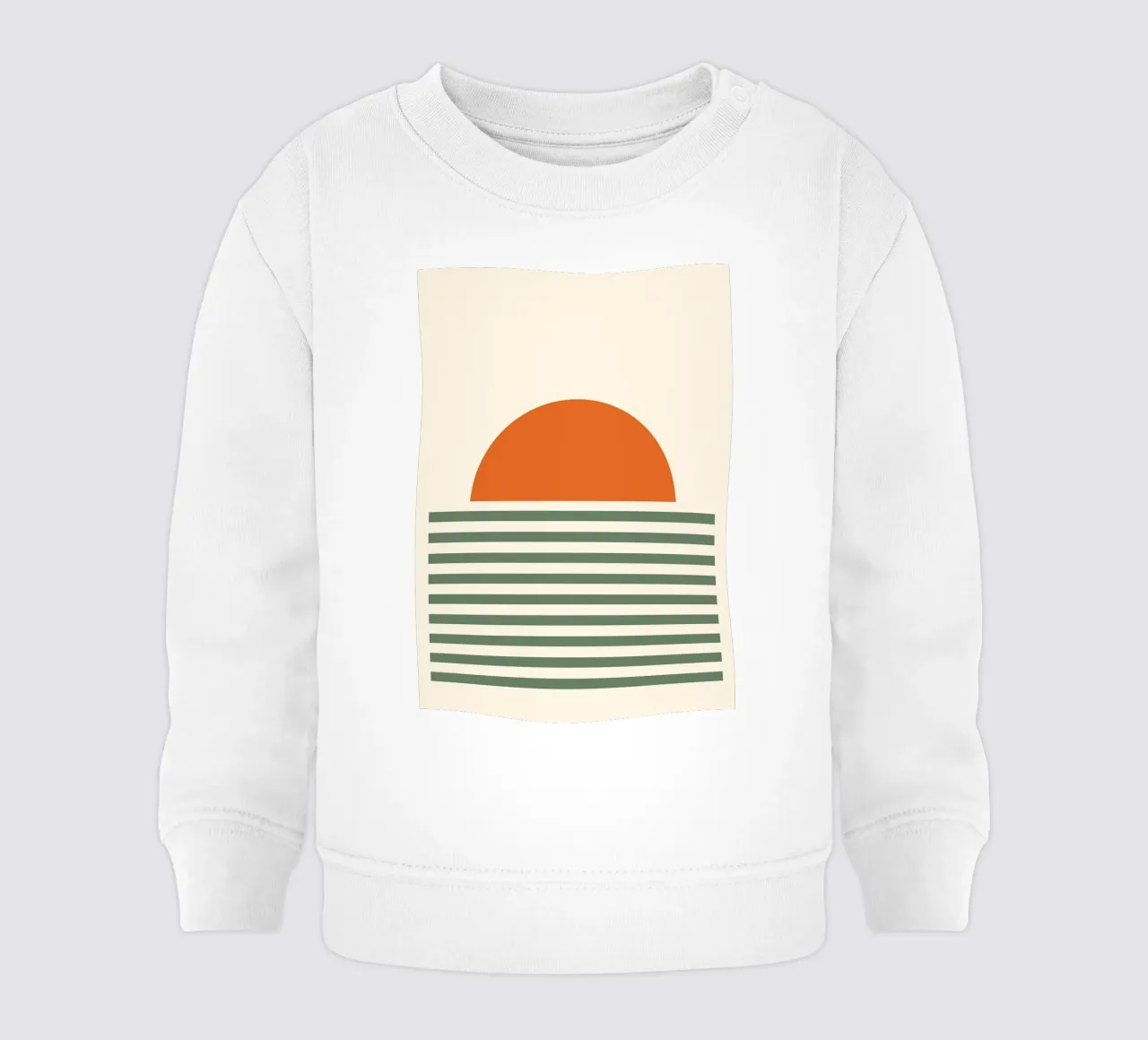 Poster retro tramonto arancione felpa neonato da Nina Wolf