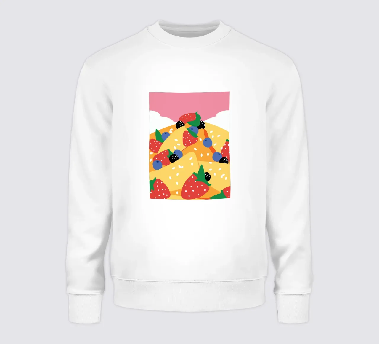 Torta con fragole e mirtilli felpa da OFFICIAL FRUIT & VEGETABLES