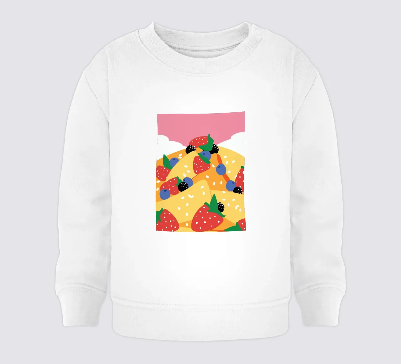 Torta con fragole e mirtilli felpa neonato da OFFICIAL FRUIT & VEGETABLES