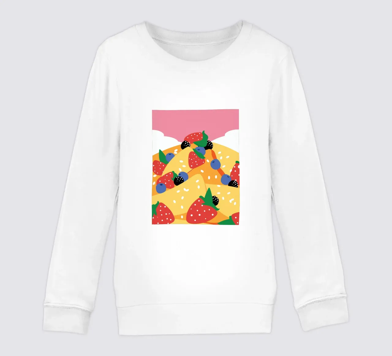 Torta con fragole e mirtilli felpa bambino da OFFICIAL FRUIT & VEGETABLES