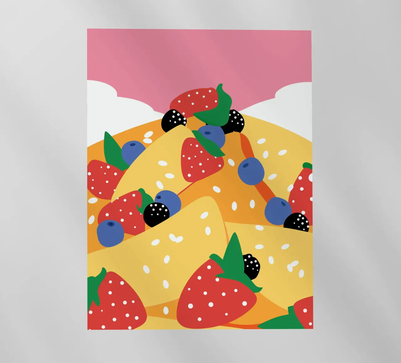 Torta con fragole e mirtilli pellicola backlit da OFFICIAL FRUIT & VEGETABLES
