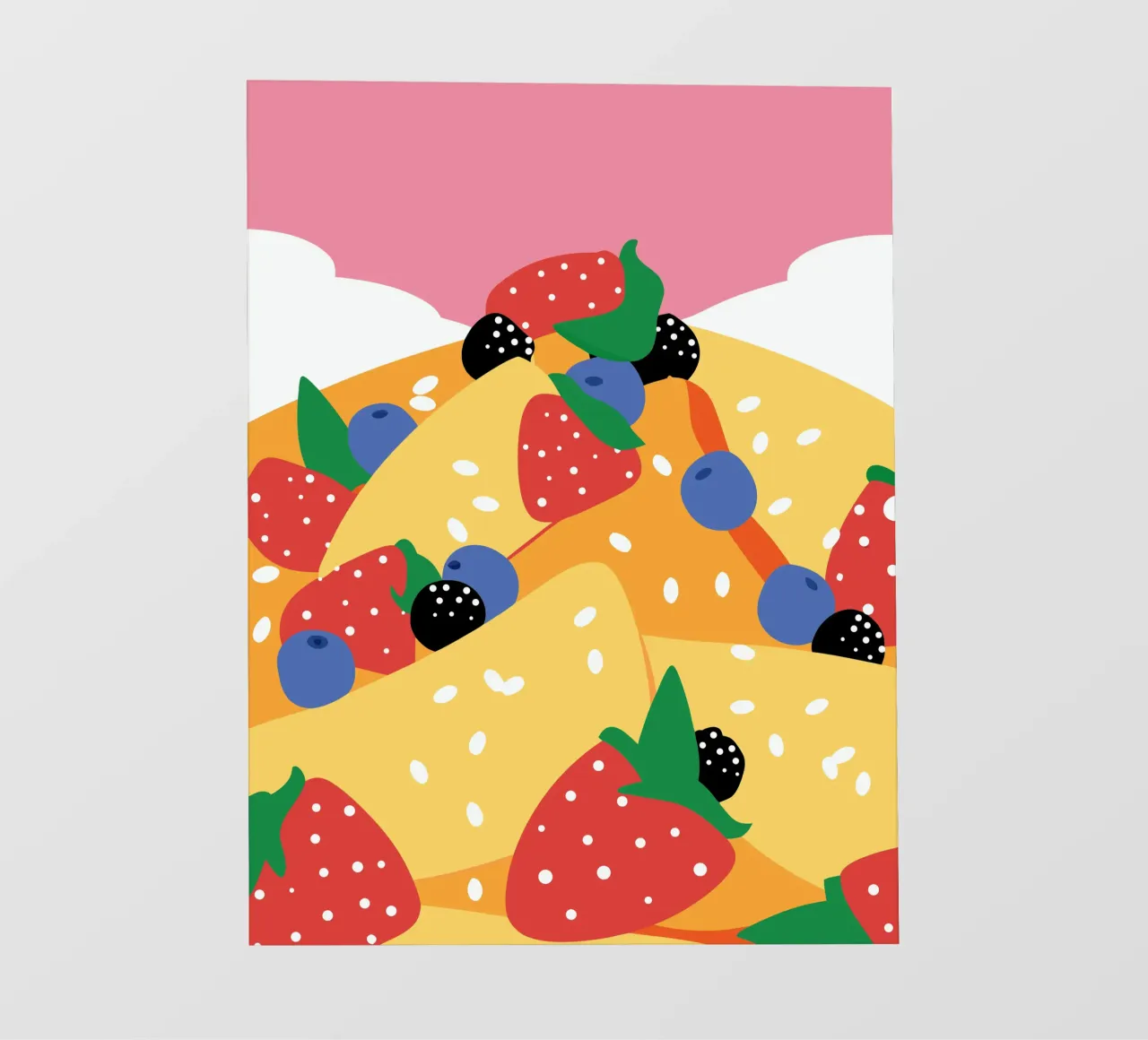 Torta con fragole e mirtilli pellicola backlit da OFFICIAL FRUIT & VEGETABLES