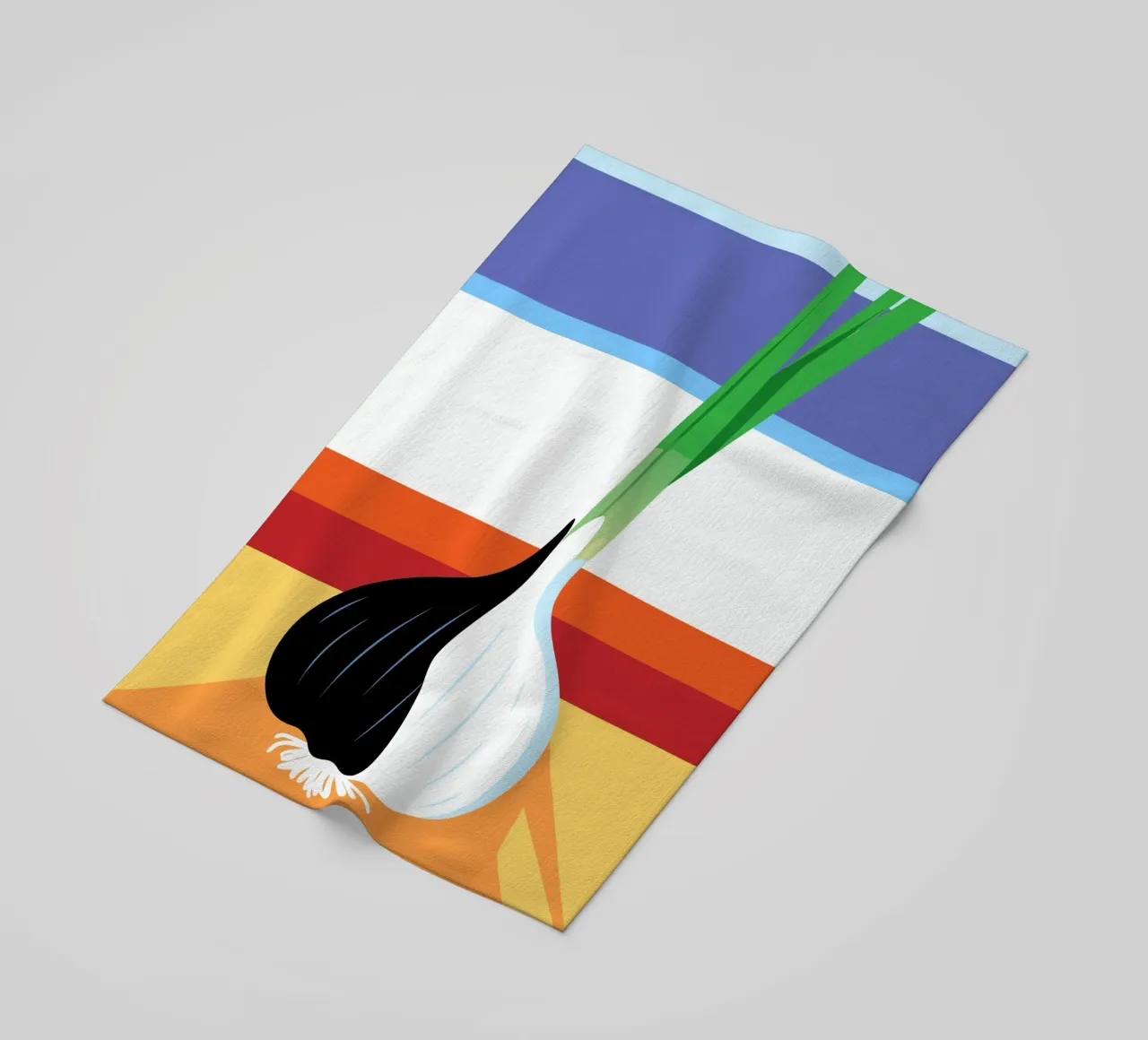 Aglio bianco e nero telo mare da OFFICIAL FRUIT & VEGETABLES