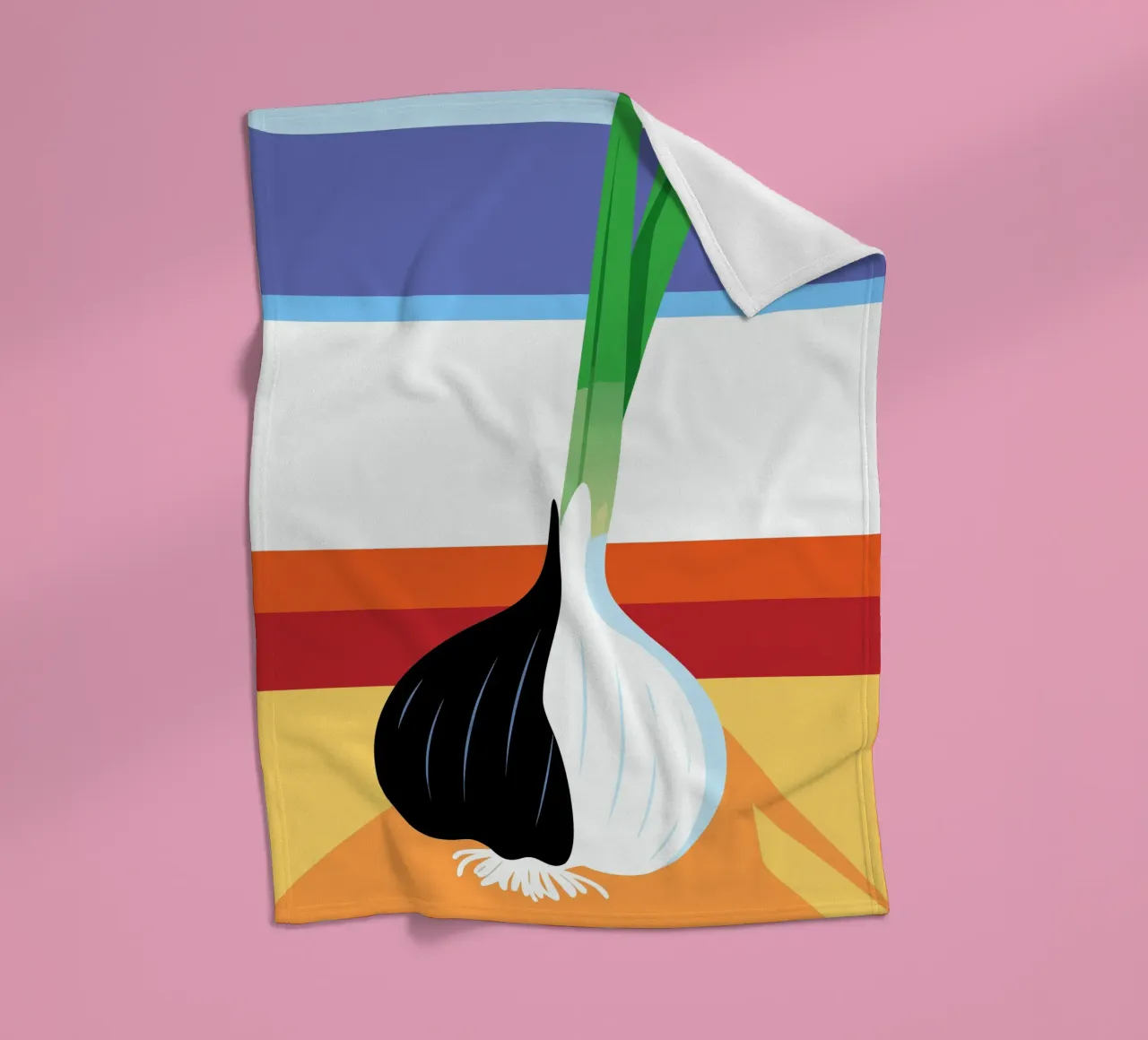 Aglio bianco e nero coperta in pile da OFFICIAL FRUIT & VEGETABLES