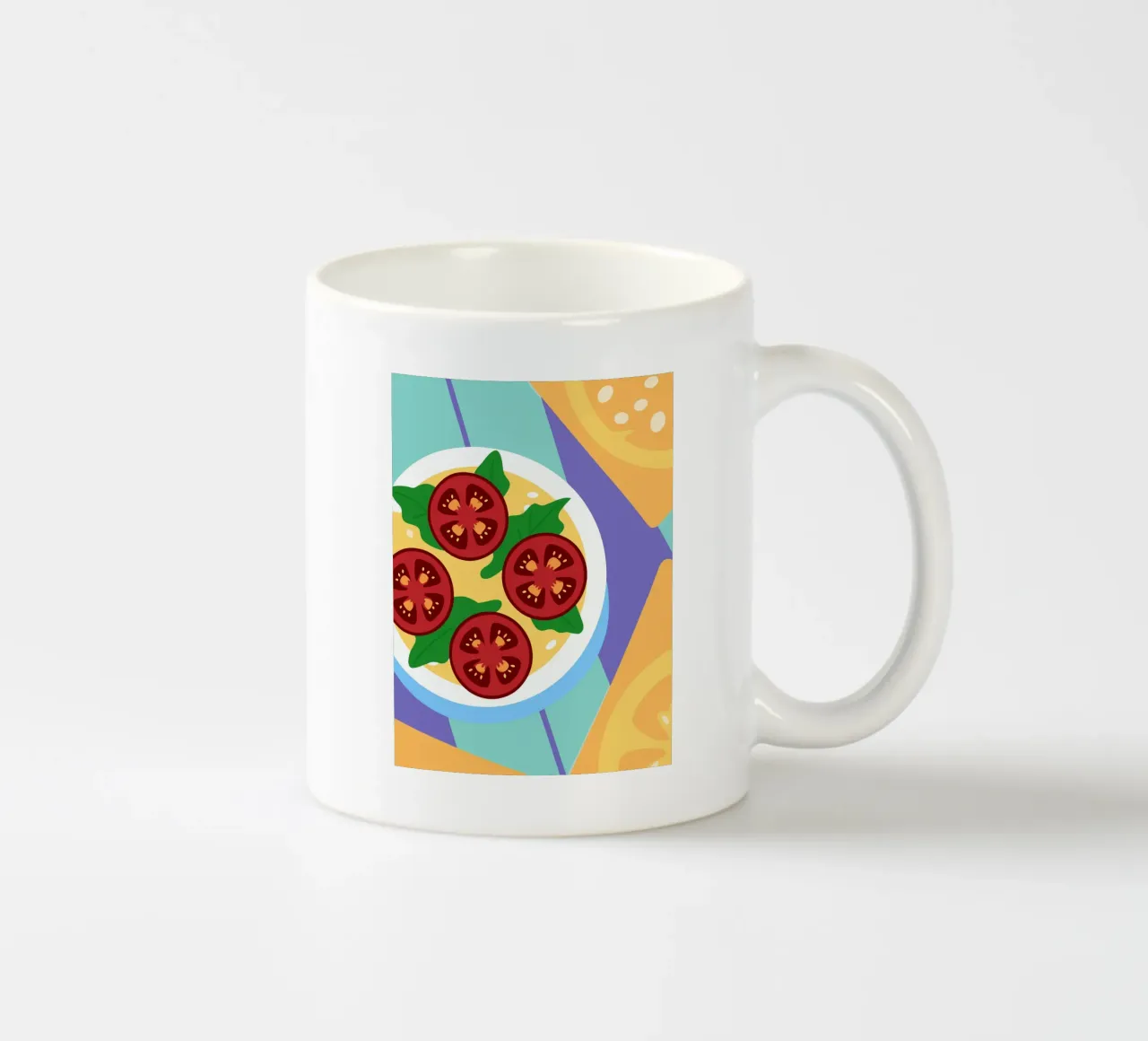 Ciotola di zuppa di pomodoro fresco con foglie verdi tazza in ceramica da OFFICIAL FRUIT & VEGETABLES