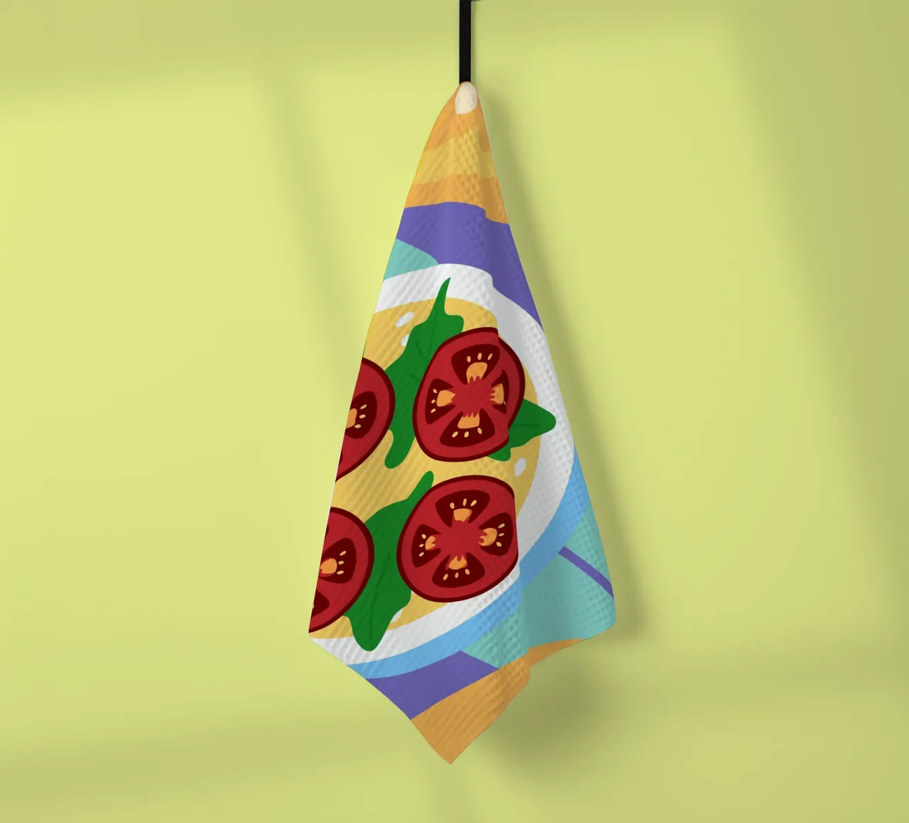 Ciotola di zuppa di pomodoro fresco con foglie verdi canovaccio da cucina da OFFICIAL FRUIT & VEGETABLES