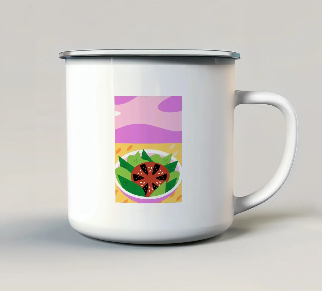 Insalata di pomodori freschi tazza in smalto da OFFICIAL FRUIT & VEGETABLES