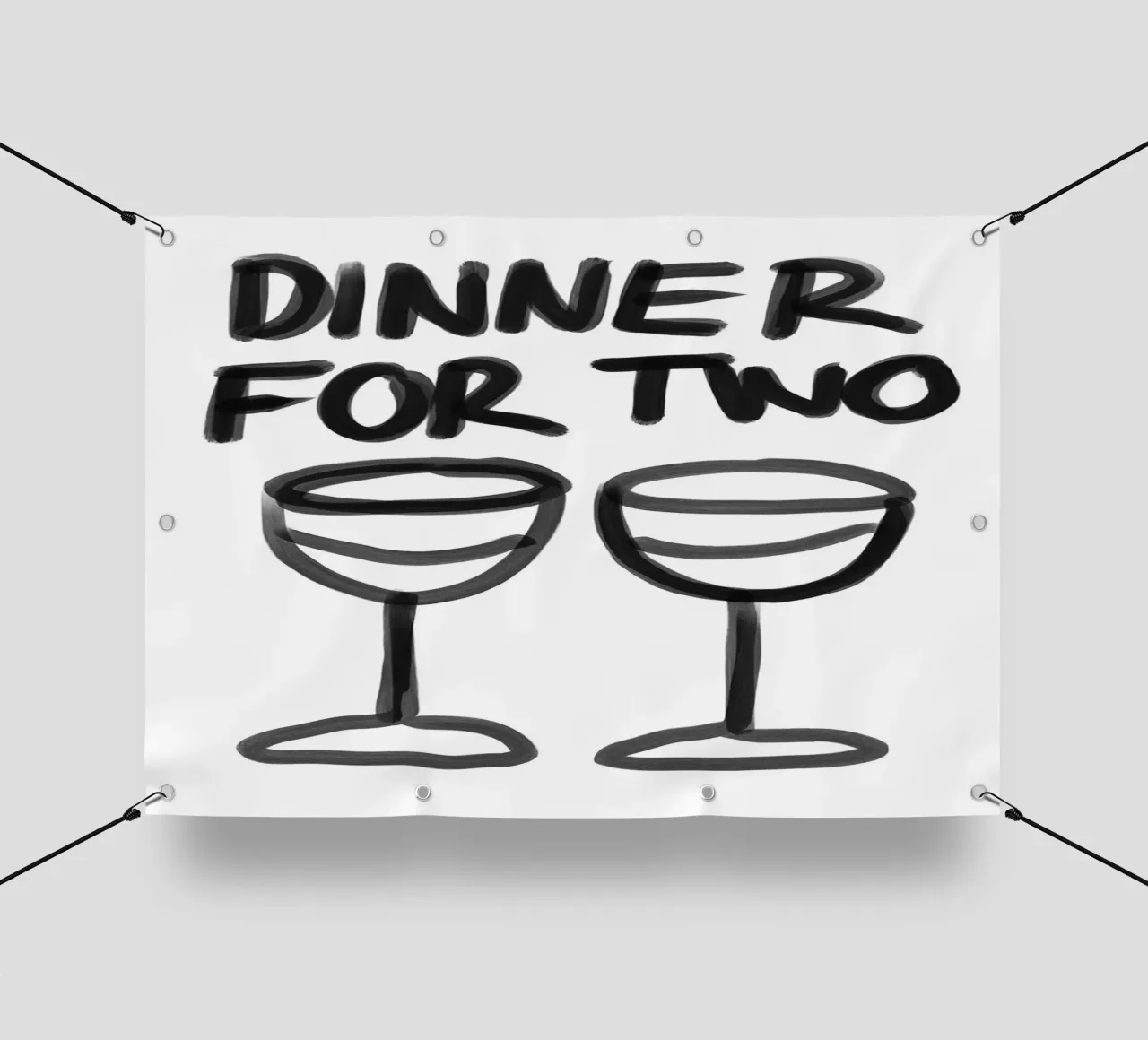 Cena per due telo in pvc da John Sander