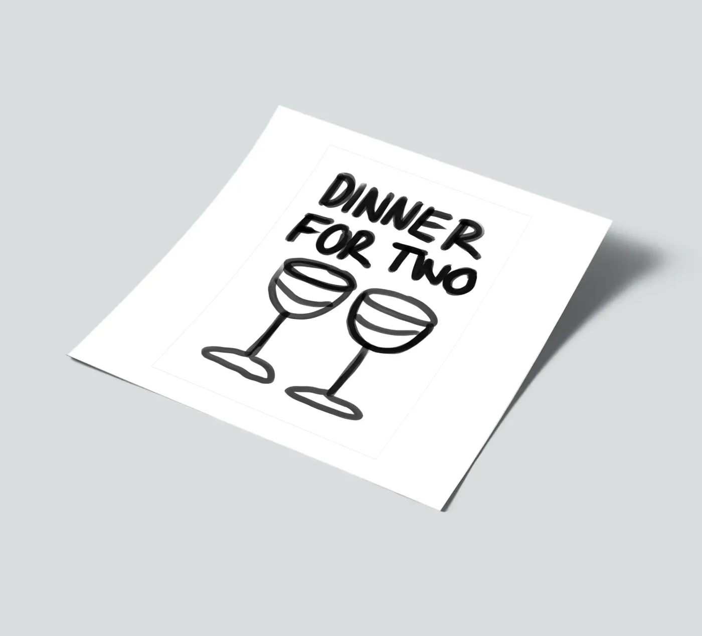 Dinner For Two sticker sheet by John Sander