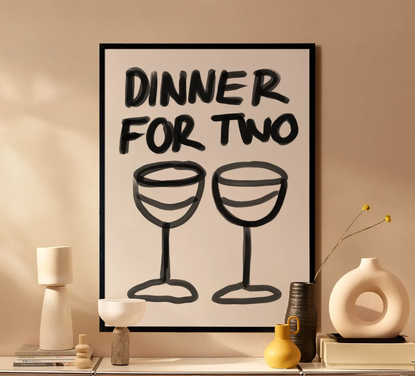 Dinner For Two poster by John Sander