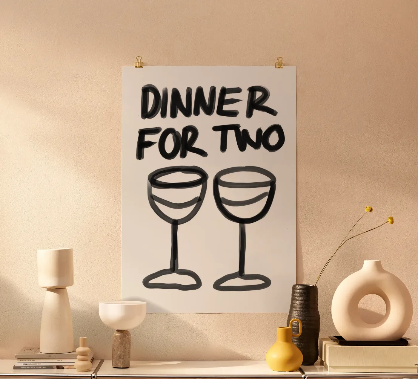 Dinner For Two poster by John Sander
