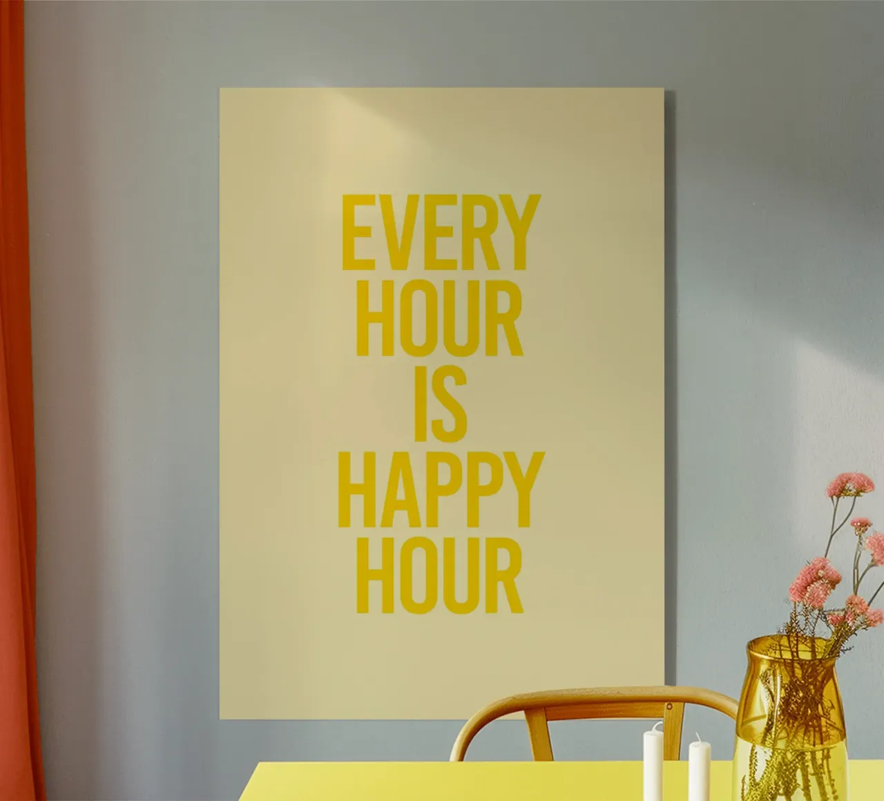 Ogni ora è un'ora felice plexiglass da John Sander