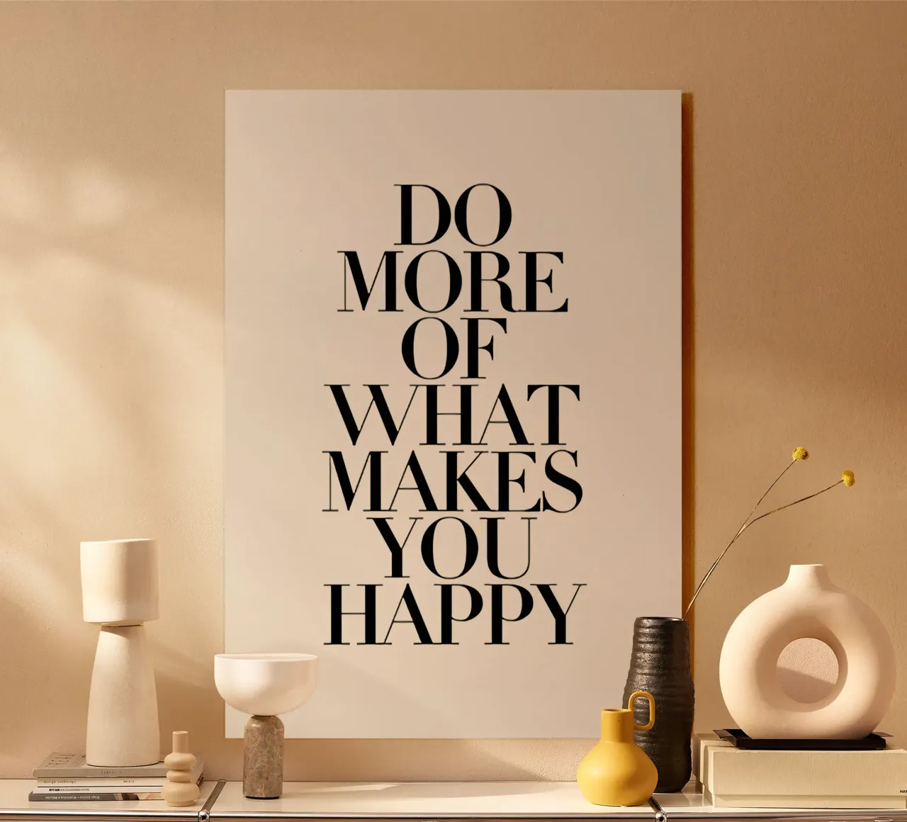 Doe meer van wat je gelukkig maakt acryl van John Sander