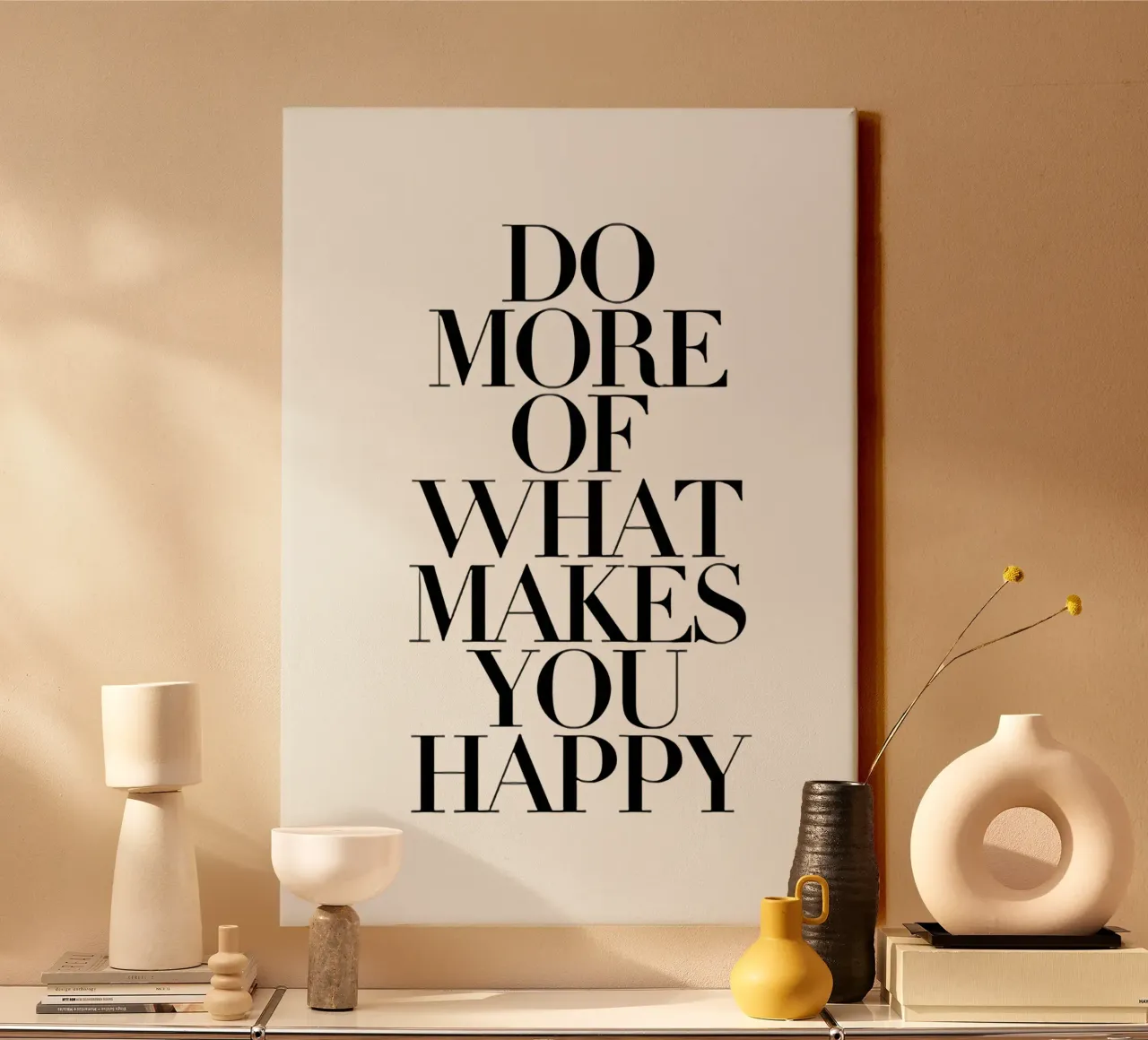 Faites plus de choses qui vous rendent heureux toile de John Sander