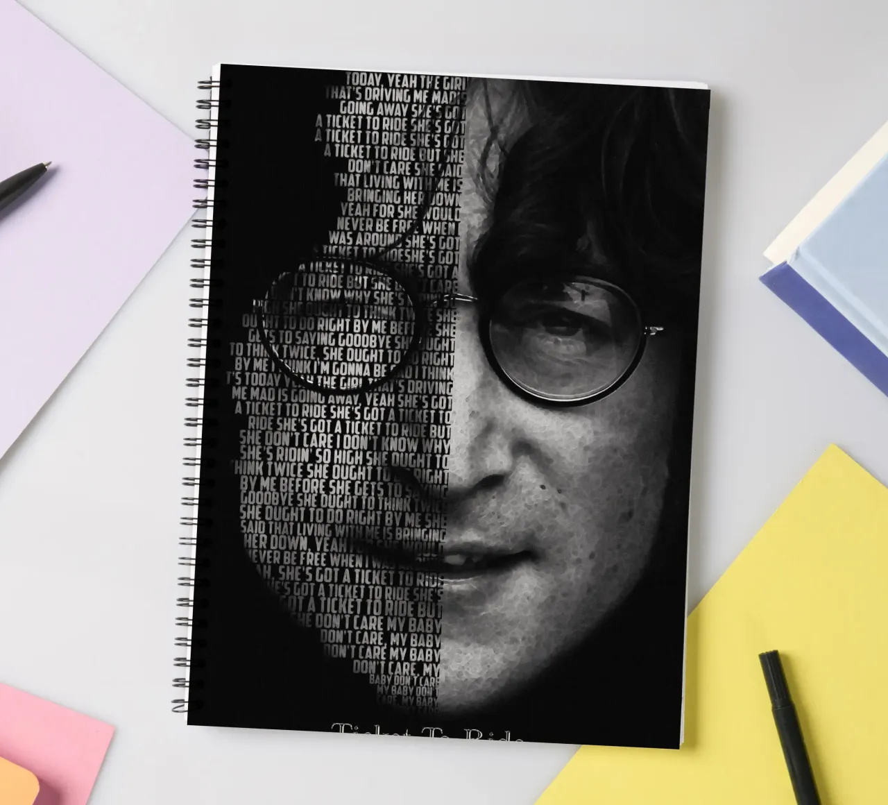 Ticket To Ride spiral notebook by Gunawan Rb