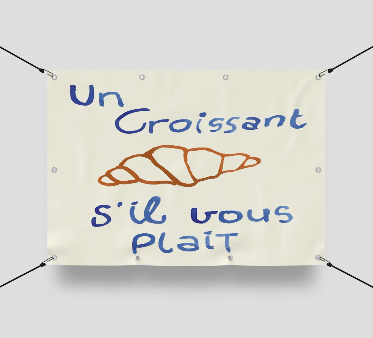 Un croissant telo in pvc da John Sander