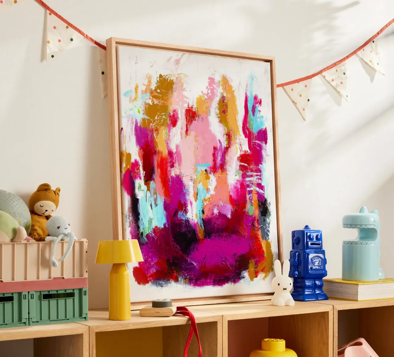 Tove Höglund - It was a Party to remember canvas with Floater frame by The Artcircle