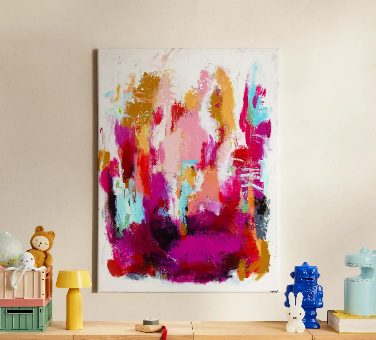 Tove Höglund - It was a Party to remember canvas with Floater frame by The Artcircle