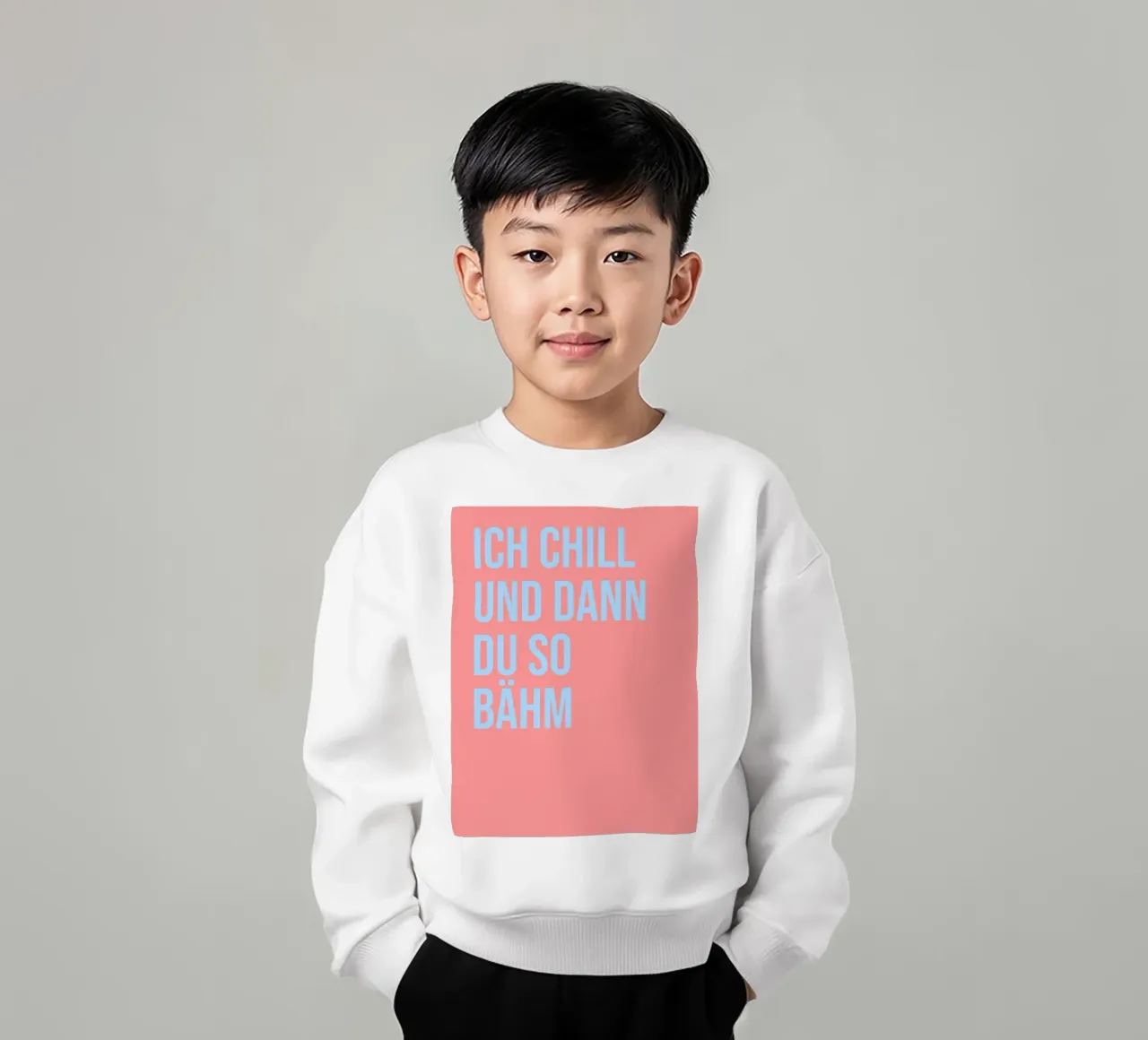 ICH CHILL UND DANN DU SO BÄHM (6 Farbvarianten) felpa bambino da FRICKE DESIGN