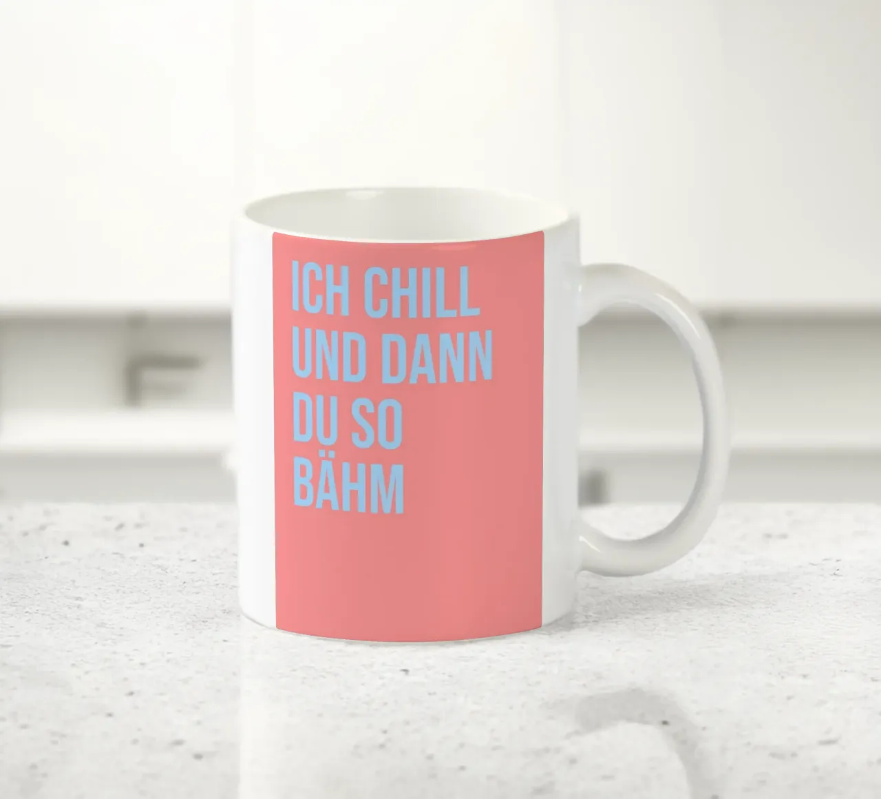 ICH CHILL UND DANN DU SO BÄHM (6 Farbvarianten) tazza in ceramica da FRICKE DESIGN