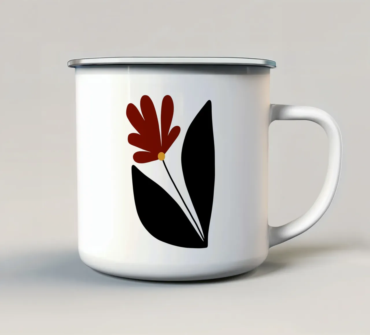 Burgundy Black Bloom tazza in smalto da TijanaArtStudio88