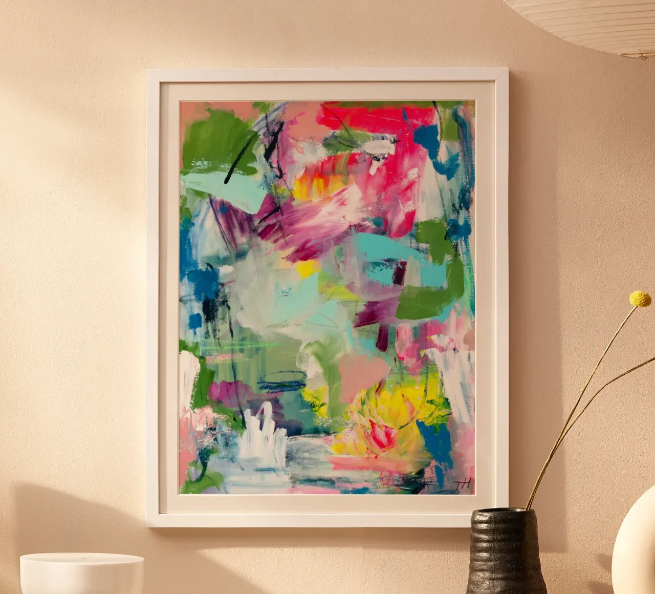 Tove Höglund - Trasferirsi a Bali poster con telaio in legno da The Artcircle