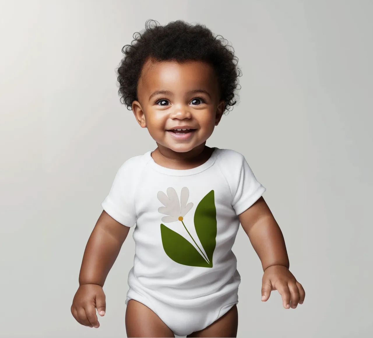 White Green Bloom body neonato maniche corte da TijanaArtStudio88