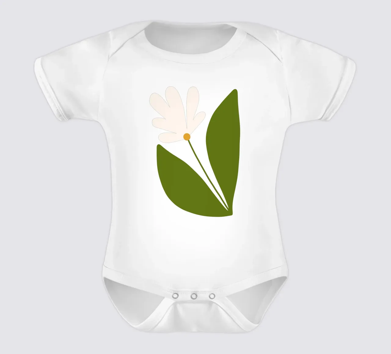 White Green Bloom body neonato maniche corte da TijanaArtStudio88