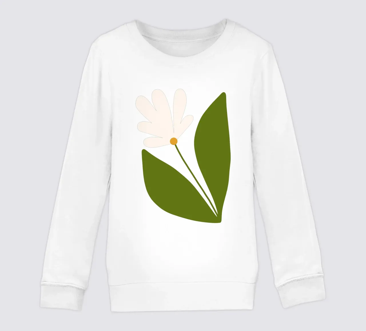 White Green Bloom felpa bambino da TijanaArtStudio88