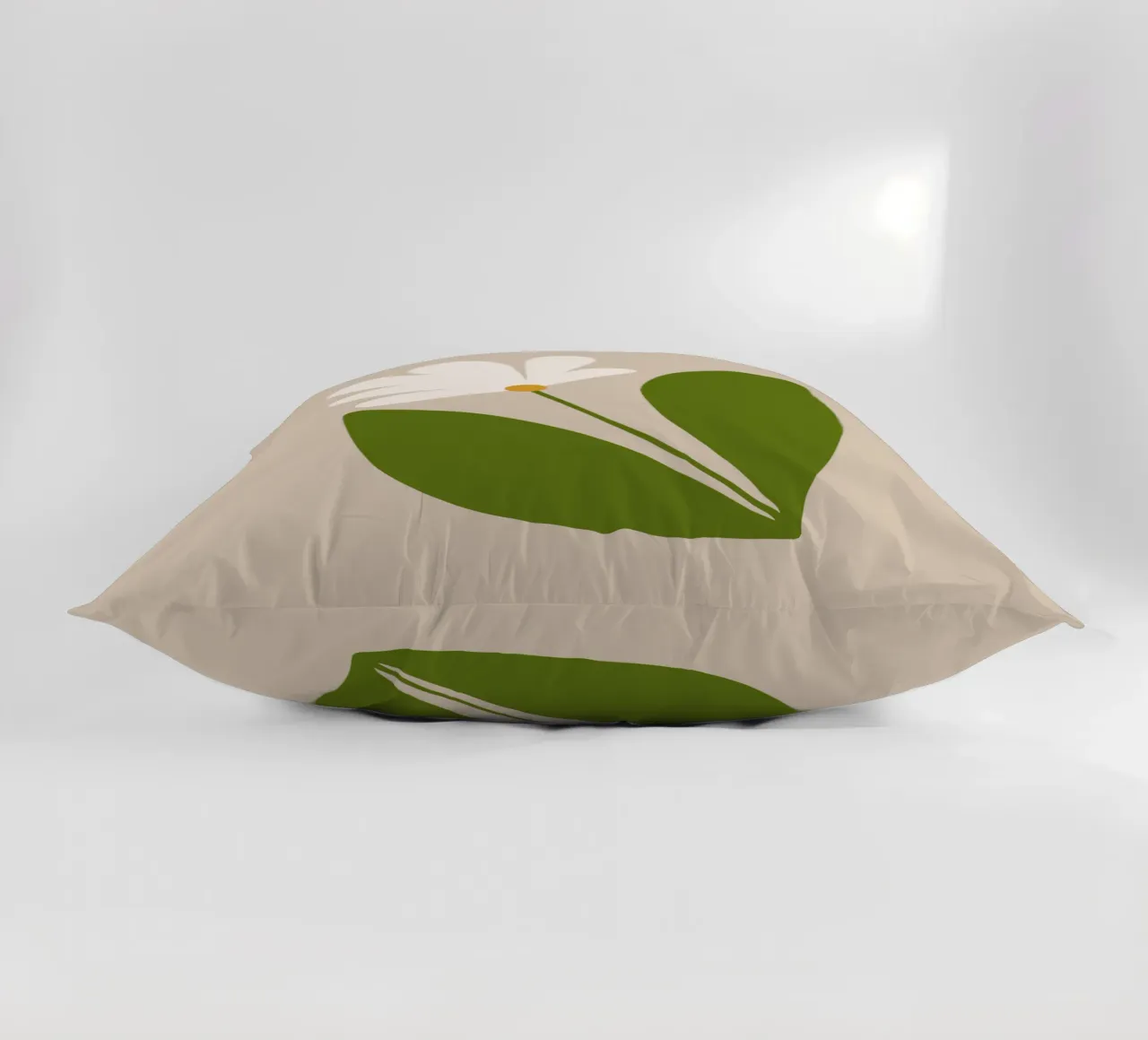White Green Bloom cuscino da TijanaArtStudio88