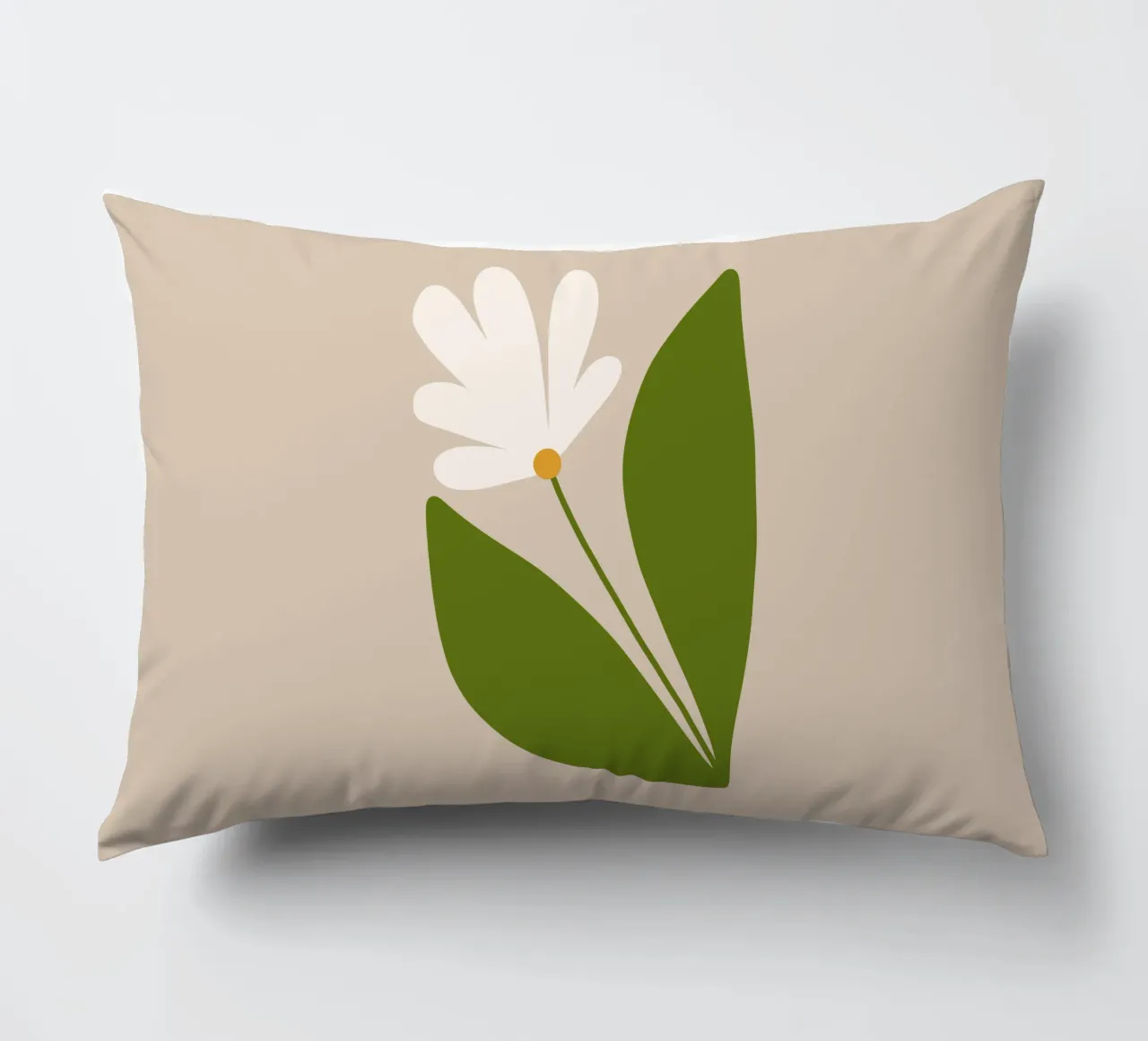 White Green Bloom cuscino da TijanaArtStudio88
