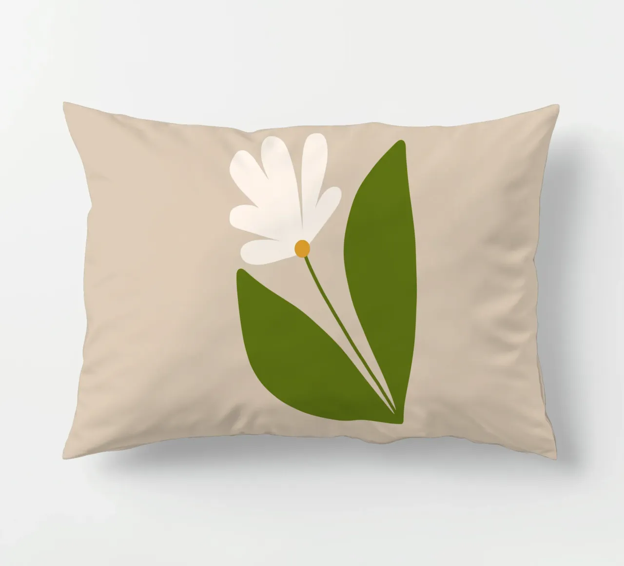 White Green Bloom cuscino da TijanaArtStudio88