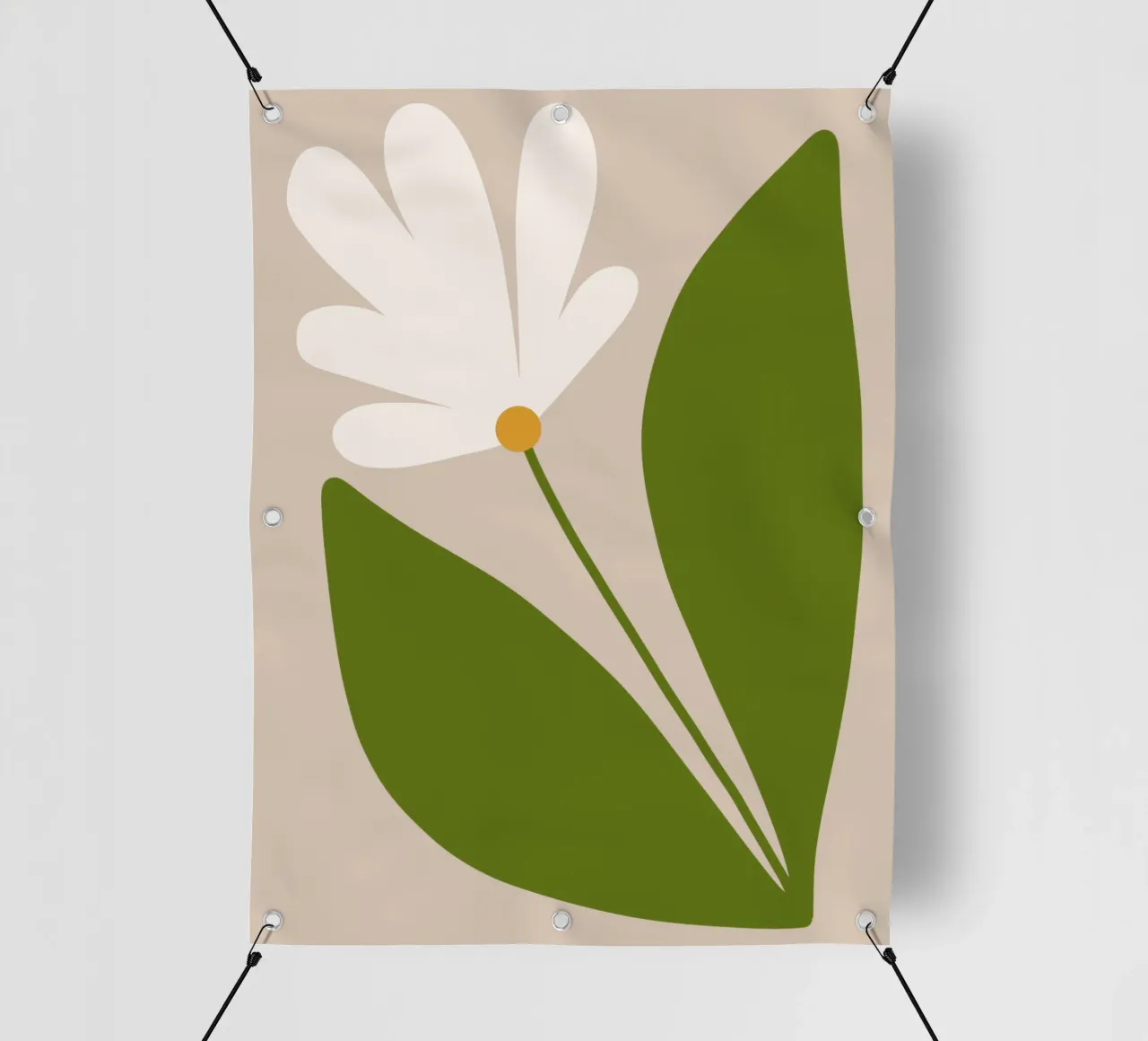 White Green Bloom telo in pvc da TijanaArtStudio88