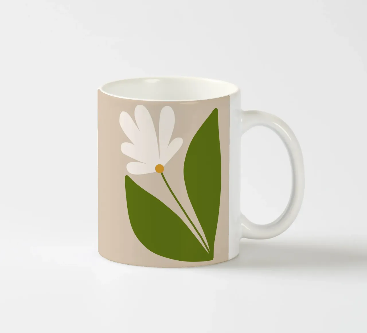 White Green Bloom tazza in ceramica da TijanaArtStudio88