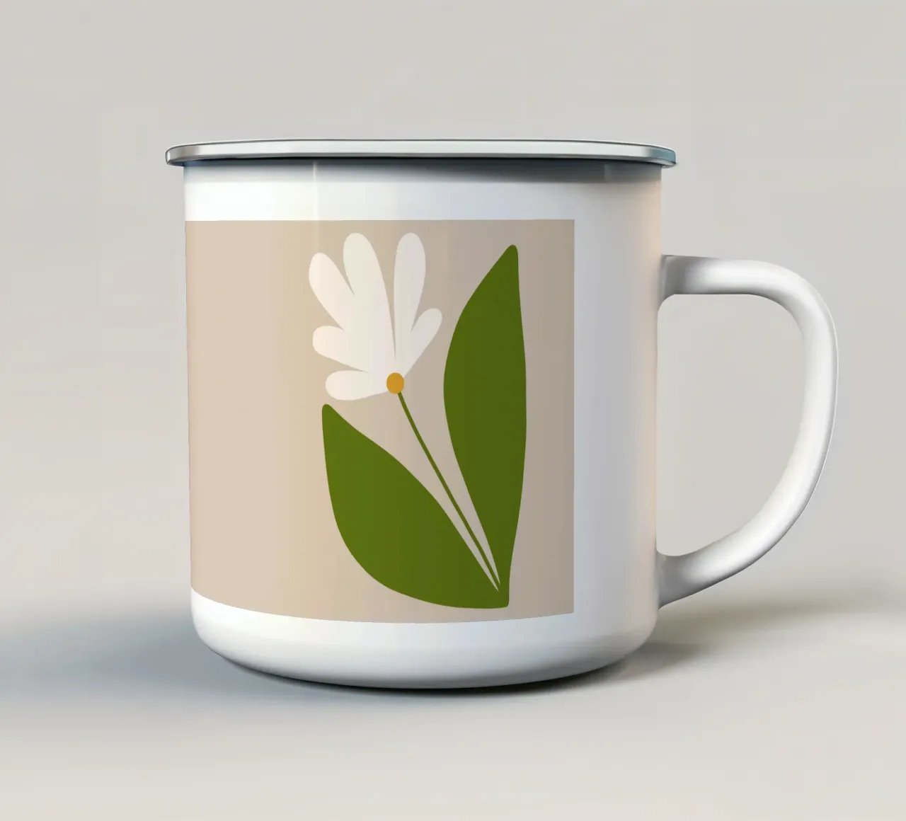 White Green Bloom tazza in smalto da TijanaArtStudio88