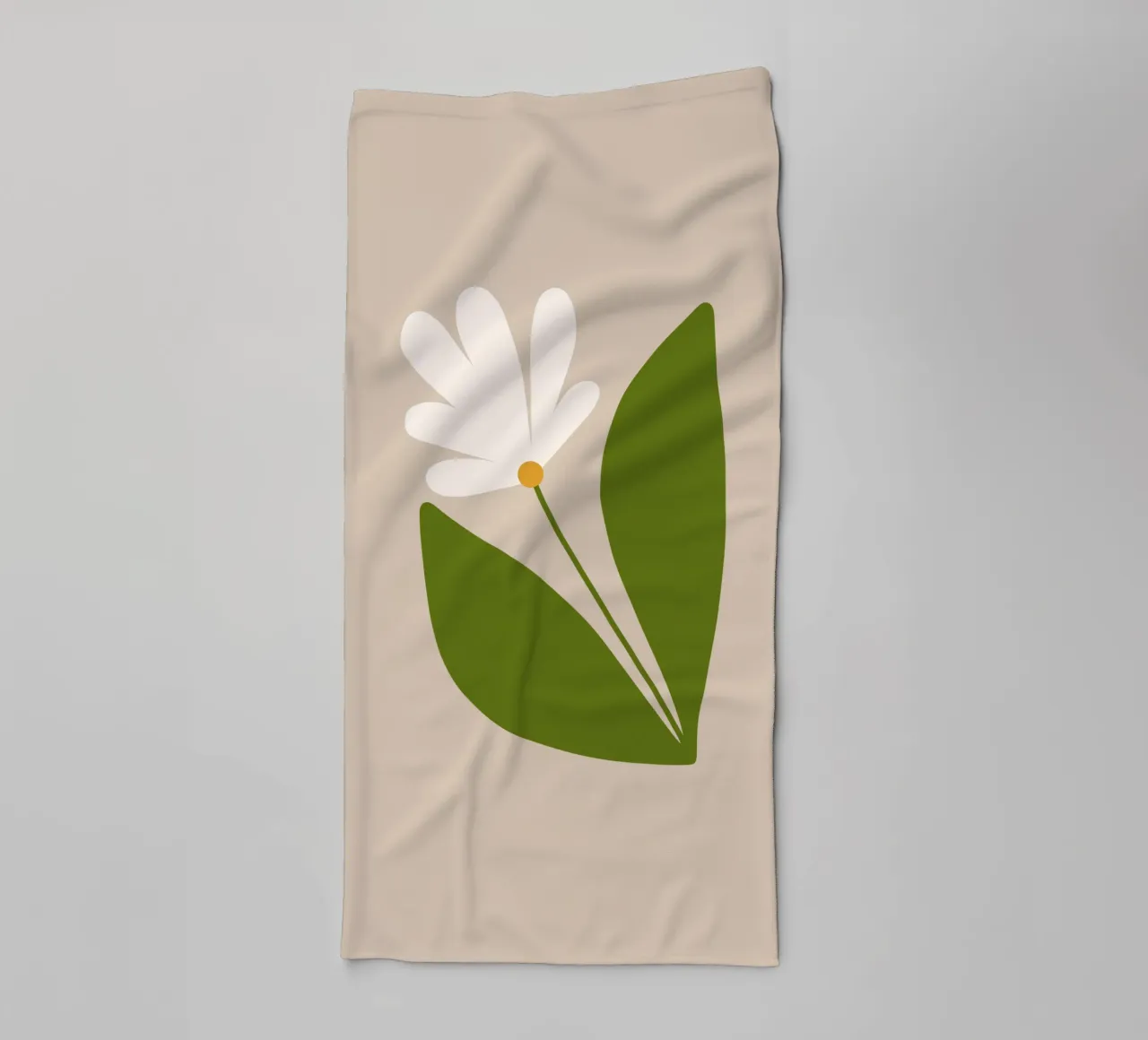 White Green Bloom asciugamano da bagno da TijanaArtStudio88