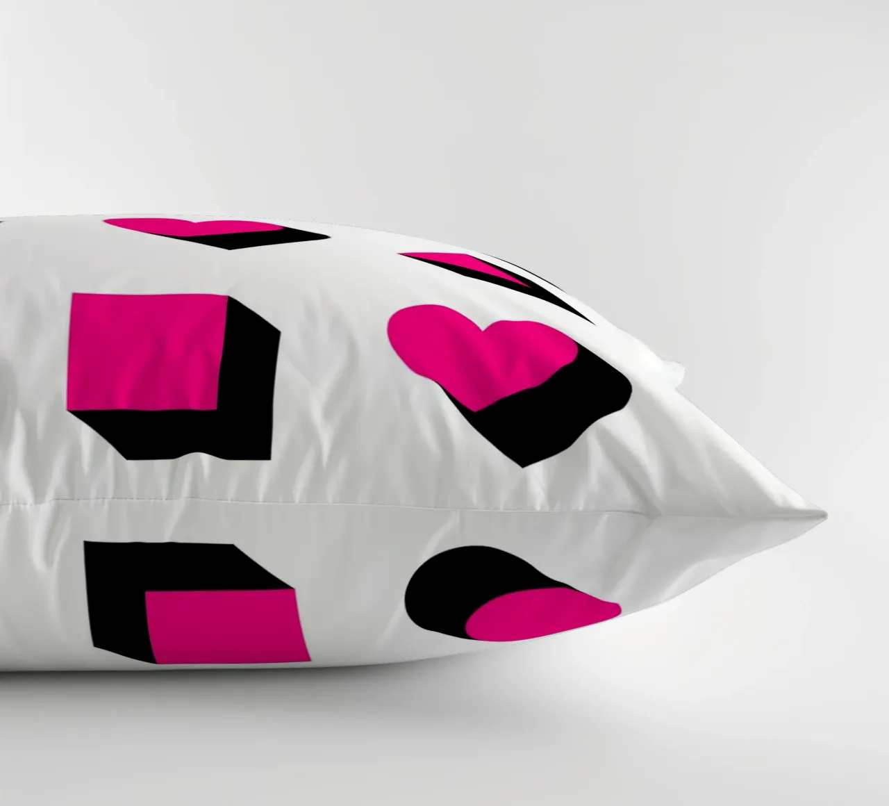 Wunschname - geometrisch pink cuscino da BAINAI BRICK
