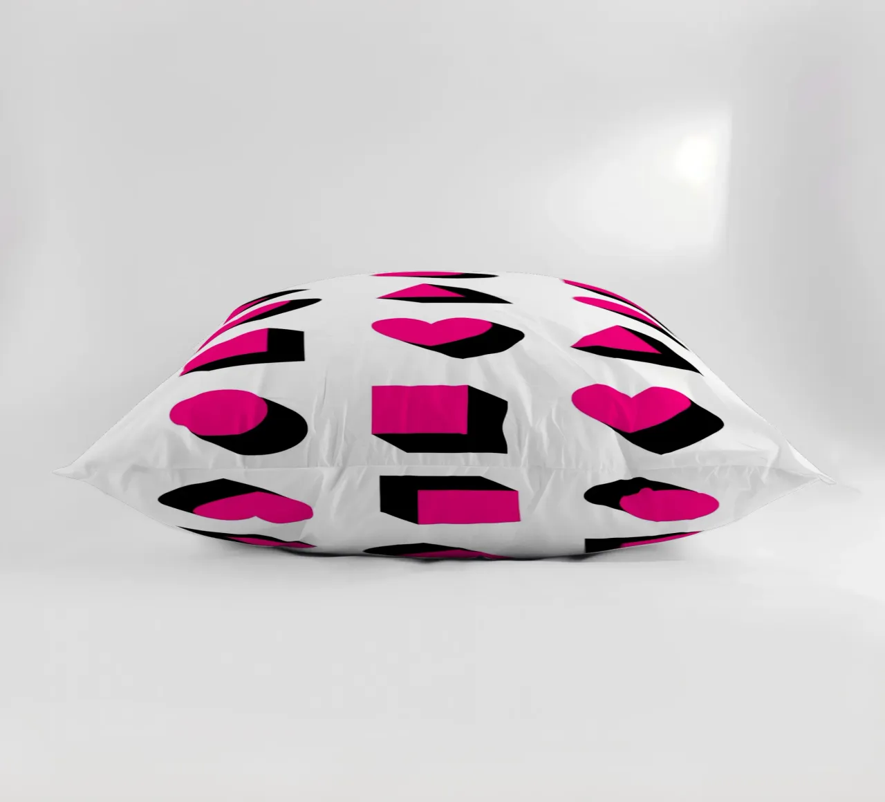 Wunschname - geometrisch pink cuscino da BAINAI BRICK