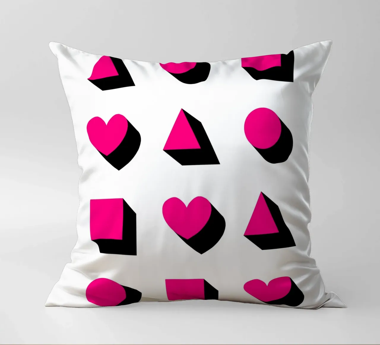 Wunschname - geometrisch pink cuscino da BAINAI BRICK