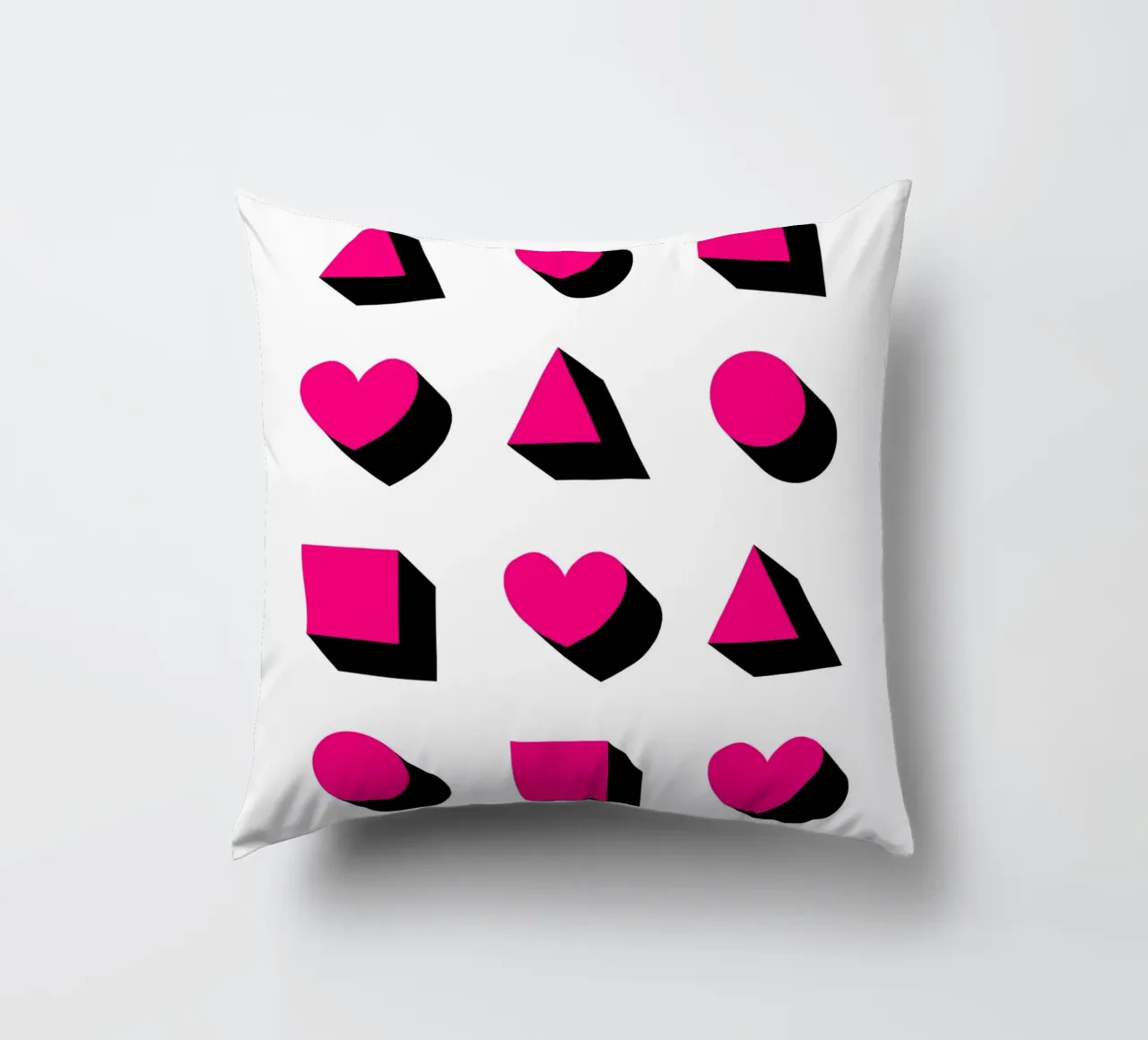 Wunschname - geometrisch pink cuscino da BAINAI BRICK