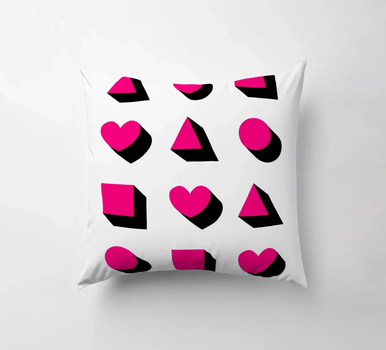 Wunschname - geometrisch pink cuscino da BAINAI BRICK