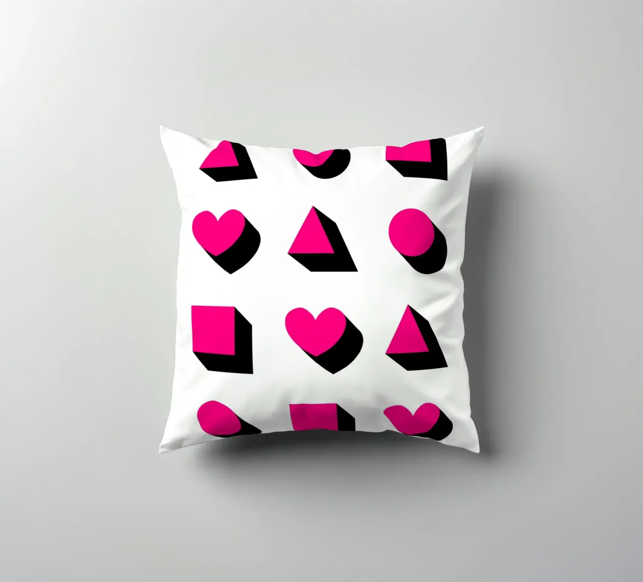 Wunschname - geometrisch pink cuscino da BAINAI BRICK