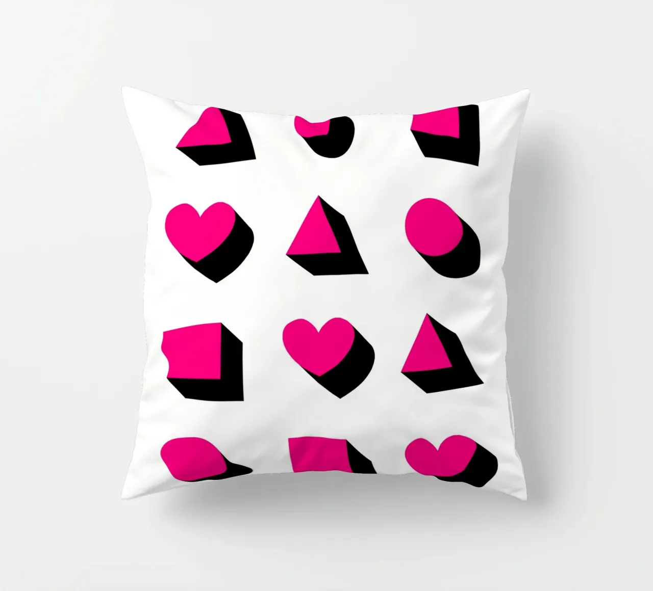 Wunschname - geometrisch pink cuscino da BAINAI BRICK