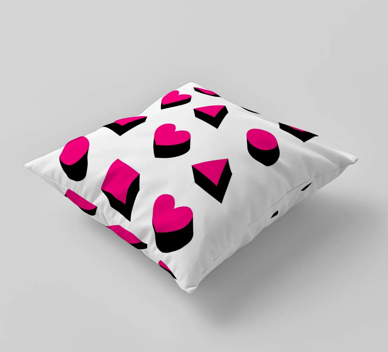 Wunschname - geometrisch pink cuscino da BAINAI BRICK