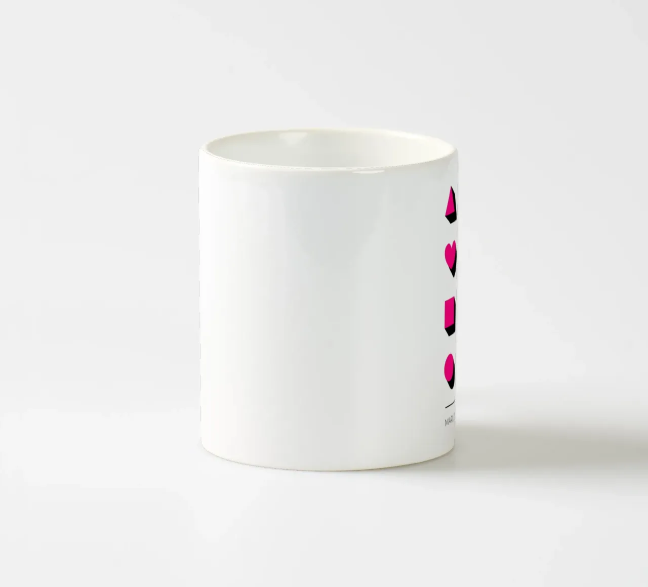 Wunschname - geometrisch pink tazza in ceramica da BAINAI BRICK