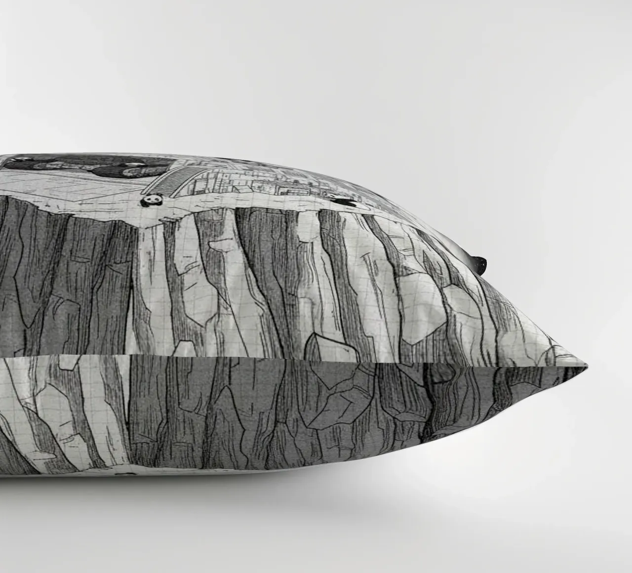 Space Station in Black and White. Pandas included kussen van ZEN VACATION