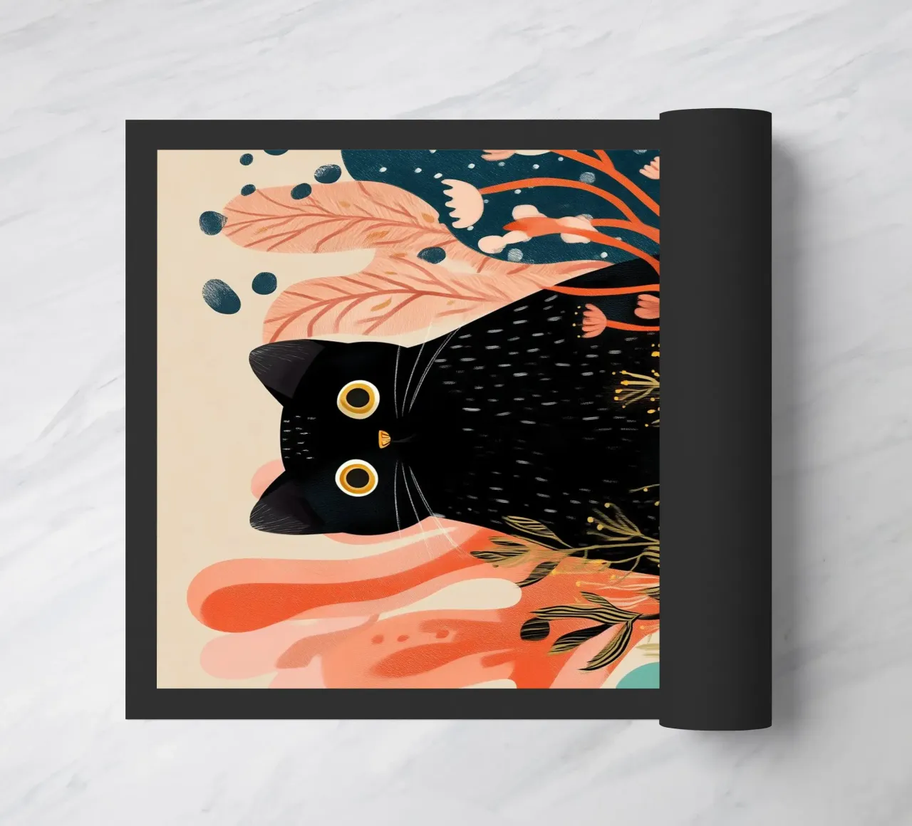 Black Cat and Goldfish zerbino da Luca