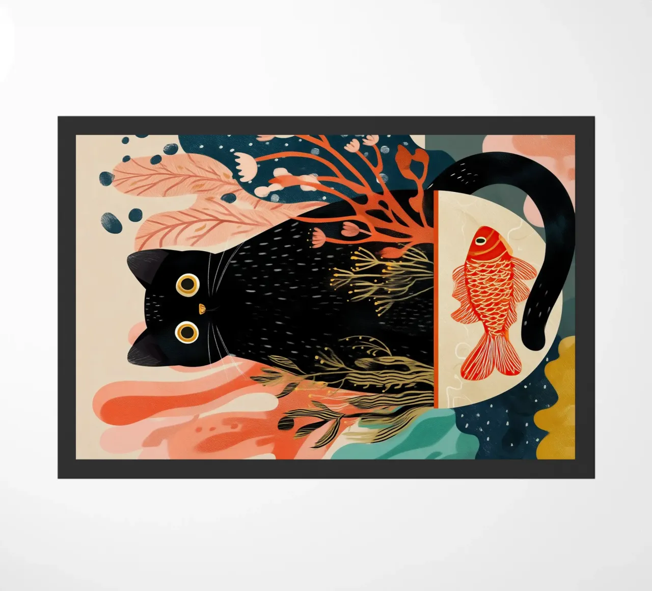 Black Cat and Goldfish zerbino da Luca