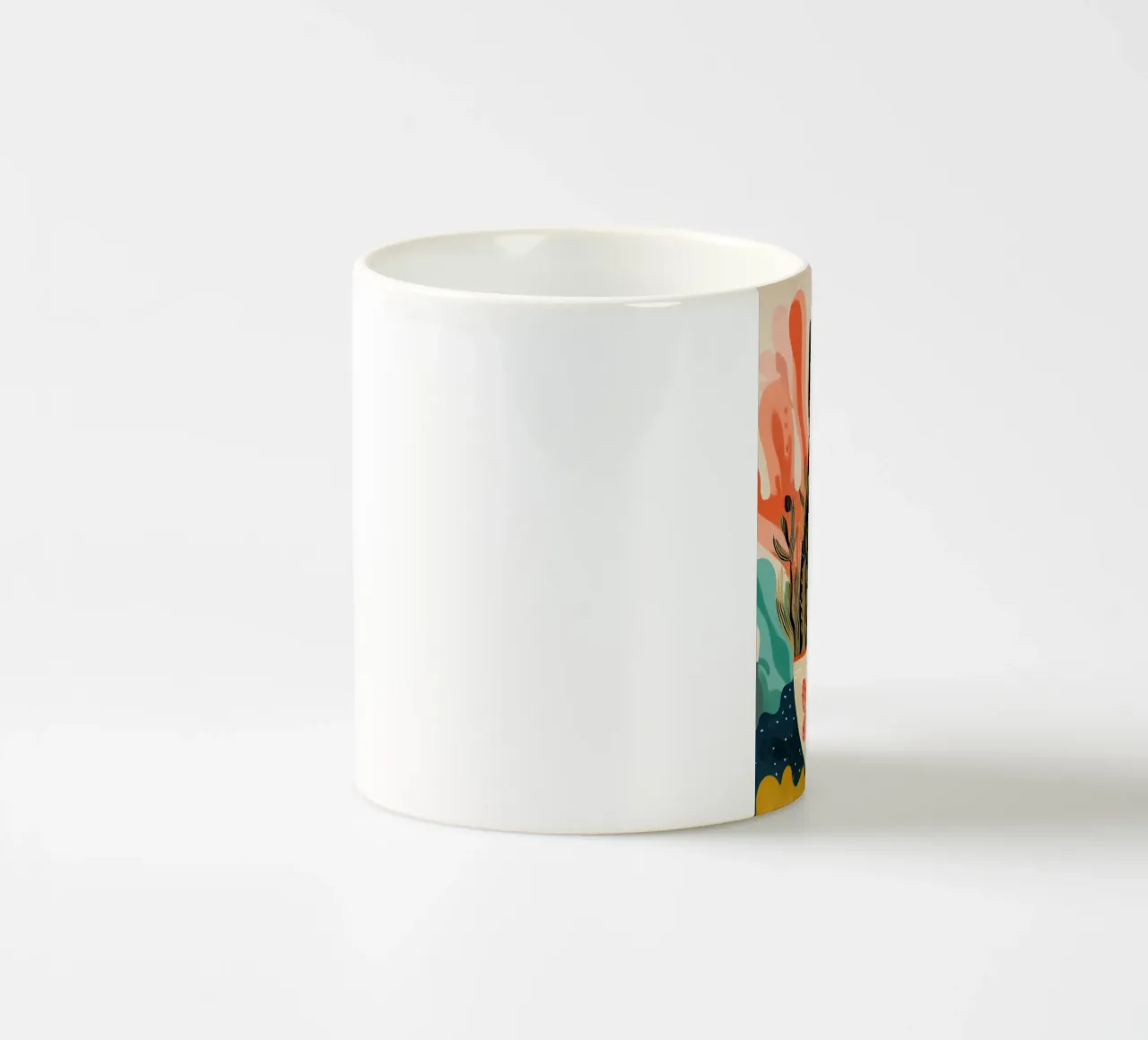 Black Cat and Goldfish tazza in ceramica da Luca