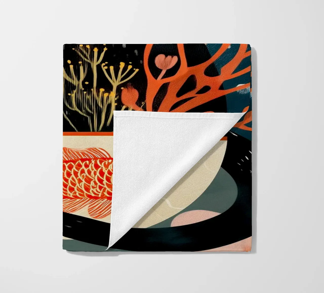 Black Cat and Goldfish telo mare da Luca